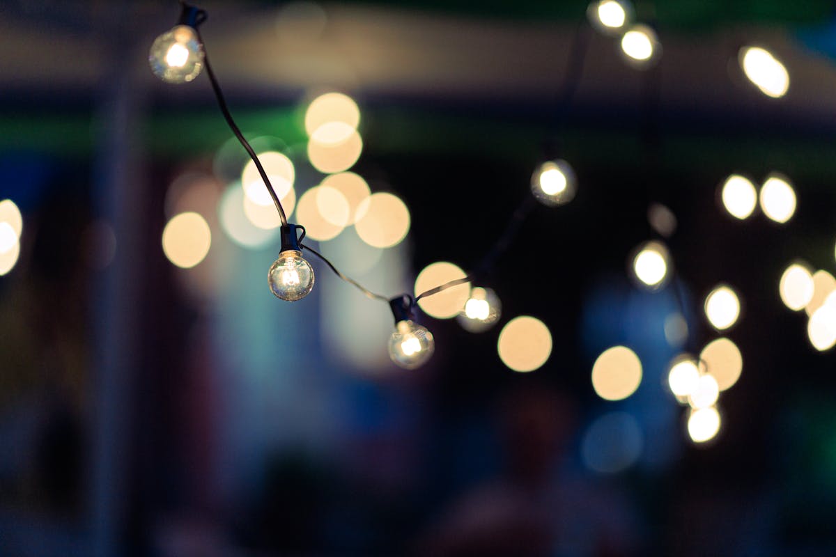 Lumières de fête la nuit