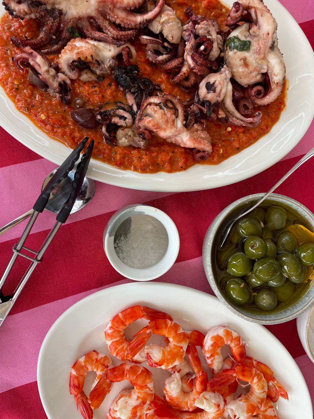 Poulpe et gambas